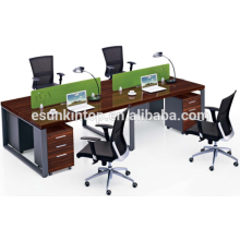 Contemporary office desk furniture red zebra and deep iron finishing, Pro office furniture factory (JO-4023)